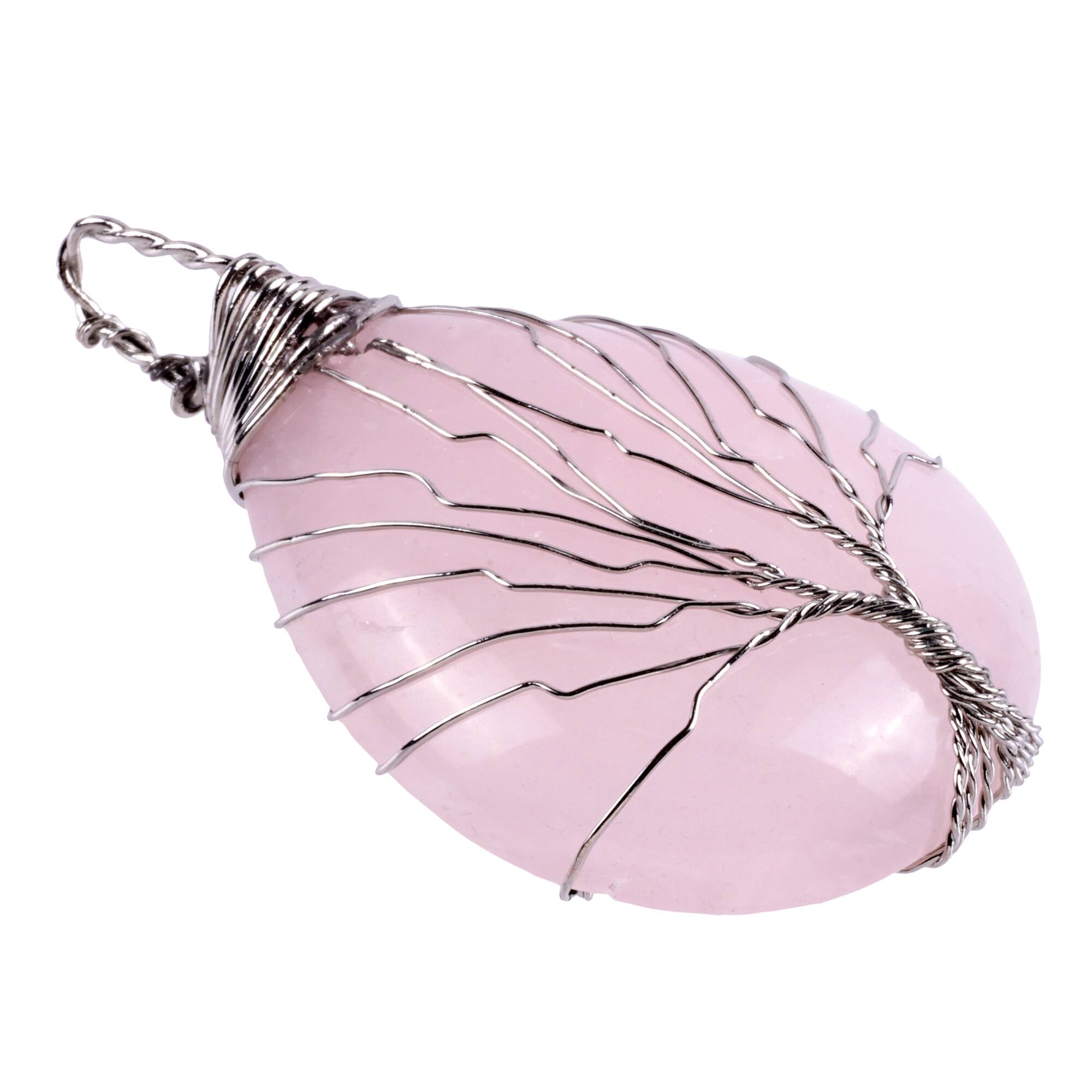 Signature Rose Quartz Wire Wrapped Pendant by Bead Landing™